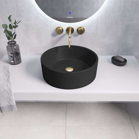 Раковина накладная (41х41) Grossman Color GR-3013BM, черный